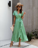 Beach Sundress Ladies Lace Up Wrap Party