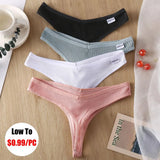 Cotton G-string Panties Women's Underwear Sexy Panties Female Underpants Thong Women Solid Color Pantys Lingerie