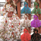 Fongt Spring New Digital Print Dress Dress Holiday Dress Women's