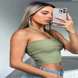 Fongt New Strapless Three-Color Texture Sense Slim Sexy Thin Pit Strip With A Strapless Jacket Female-Outfit