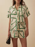 Print Loose Short-Sleeved Shirt Bumpy Fashion Women's Casual