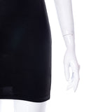 Sexy Hollow Out Mini Dress Summer Women Solid Color Chains Bodycon Sheath Black Dresses Sleeveless Party Club