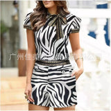 New Summer Wish Slim Fashion Retro Women's Shirt And Trousers Set-Outfit