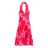 Fongt Homemade New Women's Fashionable Thin Scarf Printed Long Dress 3322307