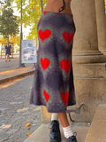Tie-Dye Heart Wrap Midi Skirt-Outfit