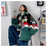 Bomber Woman Varsity Jacket Embroidery American Racing Jacket¡®s Printing Long Sleeve Jackets Unisex Bombers Coat Met