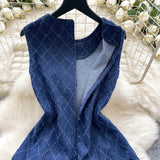 Fongt Dress Woman 2025 Summer Design Small Bow Tie Belt Waist-Free Vest Skirt