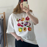 Retro Fruit Graphic Tees-Outfit