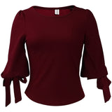 Fongt Women's Clothing 2025 Spring New Fashion Temperament Solid Color Strap Bubble Sleeve Top Shirt