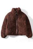 Stand Collar Puffer Coat 1028-0-Outfit