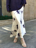 Fongt Xixi 2025 French-Style Retro-Screcent Garzre High-Rise Skirt A-Shaped Skirt Female 85120