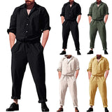 Slim Long Romper Long Sleeve Street Casual Cargo Pants Jumpsuit Siamese Trousers