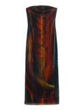 And Winter New Style Printed Silk Mesh Slim And Breast Style Long Dress-Outfit