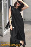Korea Vintage Sleeveless Jumpsuits Summer Sleeveless Wide Leg Pants Elegant Lady Casual
