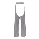 Fongt / Summer 2024 New Hollow Out Sexy High Waist Trousers Fashion And Versatile Simple Straight Leg Casual Pants Women's Wear-Outfit