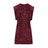 Fongt Multi-Color Round-Neck Sleeveless Dress Short Dress 2025 Spring New K41113