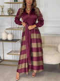 Fongt Women's Long Elegant T-Painted T-Shirted Dress Dress 8085