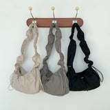 Ribbon Shirring String Shoulder Bag-Outfit