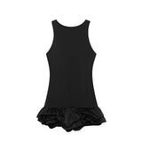 Fongt Party Dress Women's Cascadal Short Dress 2025 Dress-Up Long Sleeves Of The Pool