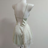Fongt New French Romantic Smooth And Tective With Chest Mat Yarn Sexy Back-To-Back Pyjamas High-Sensing Pure Wind Sling