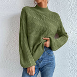 Fongt Solid Women's Top In Autumn And Winter 2025 Loose Round Collar Collar Thairy