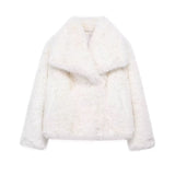 Fongt Women's Winter Fashion Temperament Style Wind Artificial Fur Coat D69352
