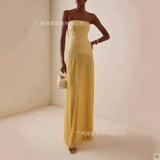 Fongt Women's Clothing Explosion Fashion Casual Pit Strip Cloth Thoracic Pressure Folding Dress
