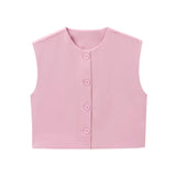 New Series Breasted Round-Neck Vest 2532178-Outfit