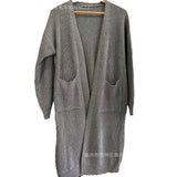 Wind Thick Line Knit Coat Female Autumn Winter New Style Versatile Loose Medium Long Sweater Cardigan Jacket Tide-Outfit