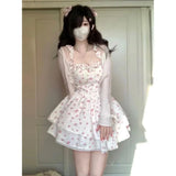 Fongt Pure Lusty French Slings Crumb Dress Summer Sweet Hot Baboon Princess Design Short Dress