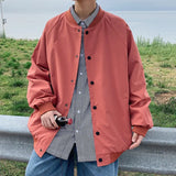 New College Jacket Coat Men Bomber Jackets Raglan Sleeves Regular Fit Korean Autumn Clothing Windbreaker White Khaki