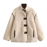 Fongt Women's Clothing Explosion Grab Loose Splicing Short-Term Lead Fashion Jacket