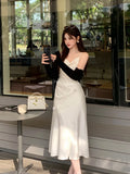 Fongt Xichun New Three-Dimensional Nail Flower High-Waisted Vertede Dress High-End Long Dress Female 88179