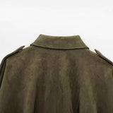 Fongt Velvet Loose Spring Girl Casual Blouse Zipper Fashion Bomber Jacket 2025 Bat Sleeve Texture