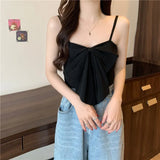 Bow Sling Female Summer New Famous Lady Small Fragrant Wind With A Short Small Vest Korean Version Of The Sleeveless