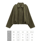 Fongt Velvet Loose Spring Girl Casual Blouse Zipper Fashion Bomber Jacket 2025 Bat Sleeve Texture