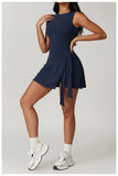 Tank Wrap Skort Tennis Dress-Outfit