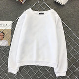 Neck Long Sleeve Print Sweatshirt Korean Fashion Loose Harajuku Sweetheart Hoodie Clothes For Women 2020 Fall Kawaii