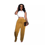 Fongt New Women's Casual Fleette Wide-Leg Pants-Outfit