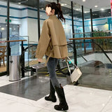 Temperament Long Sleeve Coat Female 2024 Spring Korean Version Of The New Small Coat Loose And Versatile Short Casual Windbreaker-Outfit