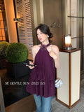 Fongt Xixi 13 Lines 2025 Summer New Korean Version Of The Temperament Chiffon Shirt Sleeveless Top Lady 88381