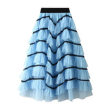 Solid Tulle Layered Maxi Skirt-Outfit
