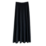 Large Version Autumn And Winter Knitted Skirt Korean Version 100-Pleated Sweater Skirt With High Waist And Large A-Bag Buttocks-Outfit