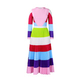 Fongt Autumn Folding Print Suit Long-Sleeved Top Fashion Skirt Two-Piece