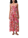 Long Sling Print Dress Women Fashion