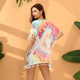 Blouse Tie-Dyed Tassel Bikini Beach Skirt Seaside Holiday Super Fairy Dress-Outfit