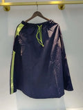 2024 Contrast Color Stand Collar Back Letter Long Sleeve Short Jacket And High Elastic Waist Pocket Mid-cakf Skirt TH66-Outfit