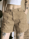 Denim Straight Leg Cargo Shorts-Outfit