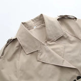 Fongt New Women's Jacket Casual Style With Long-Sleeved Short Trench Coat Top