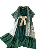 Dresses, Female Designers, Printed Shawl Jackets, Sleeveless Heart Dresses, Temperamental Dresses.-Outfit